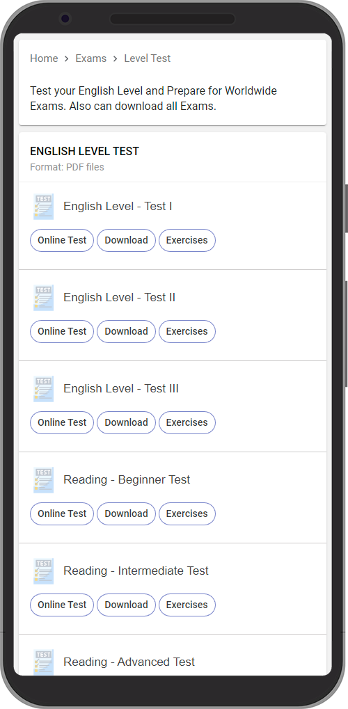 Download English Exams