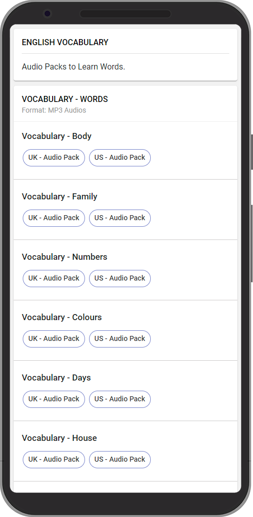 Aprende Inglés offline todo el tiempo