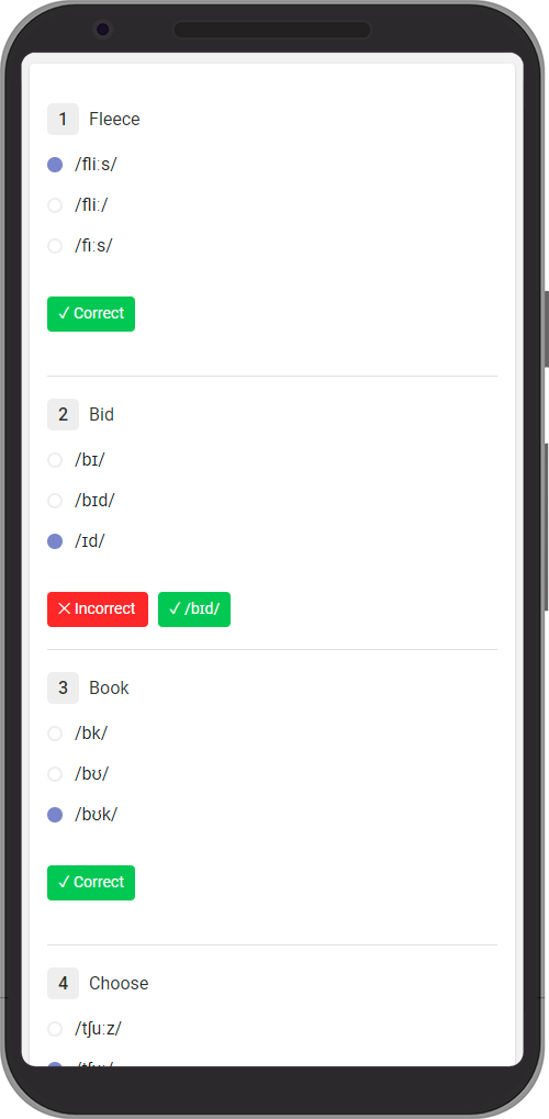 Aprende Inglés con ejercicios Multiple Choice