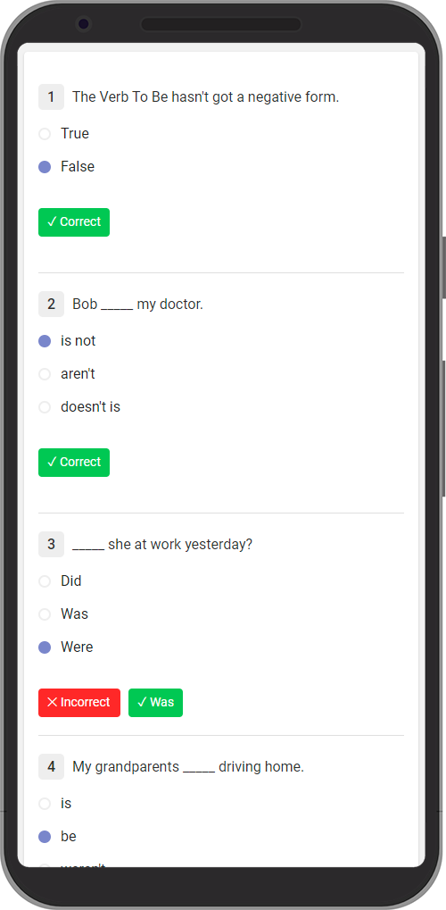 Aprende Inglés con ejercicios Multiple Choice